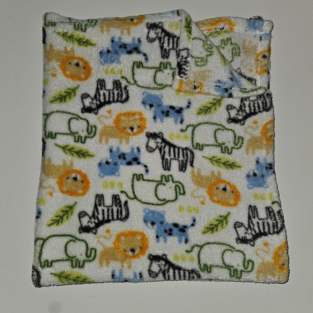 Baby Gear Elephant Zebra Lion Leopard Fleece Blanket Lovey Boy Girl READ